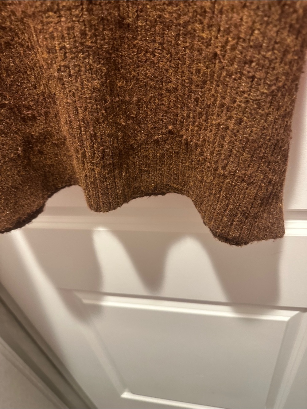 American Eagle Outfitters Chunky Brown Crewneck Sweater - Picture 6 of 9